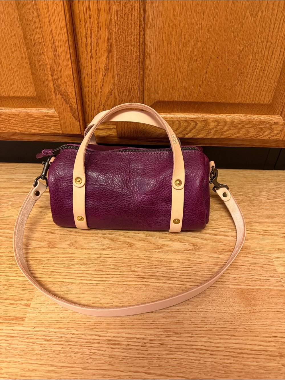 Go Forth Goods small Jane grape bison leather